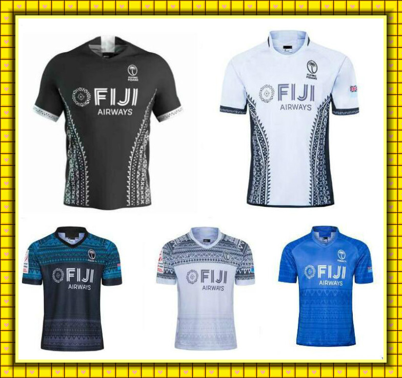 

20-21 Fiji Home White Away Black Rugby Jersey Sevens Olympic Shirt 19 20 21 National 7's Jerseys S-XXXL ., Red