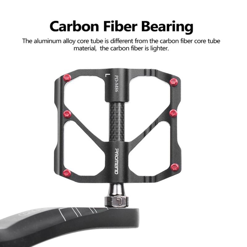 Bike Pedals PROMEND Mtb Pedal Quick Release Road Bicycle Anti-slip Ultralight Mountain Carbon Fiber 3 Bearings Pedale Vtt-image-704079795