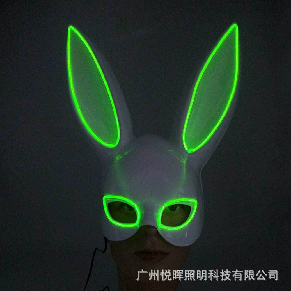 

Halloween Carnival Lovely Rabbit Minous Mask Led Animal Face Party Mask