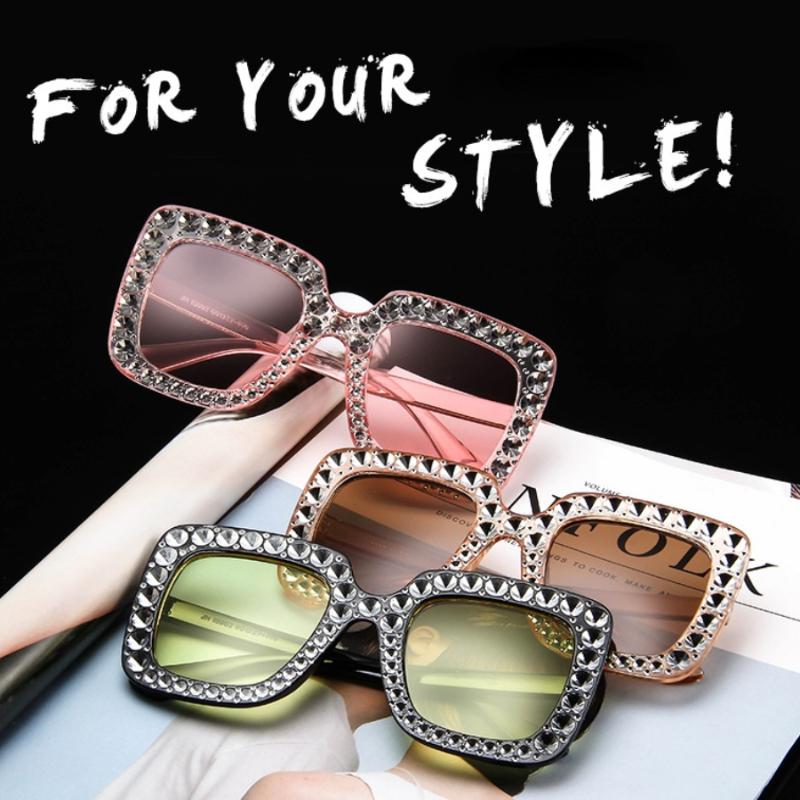 

Sunglasses Large Women's Square Trend Glasses Fashion Colorful Womens
