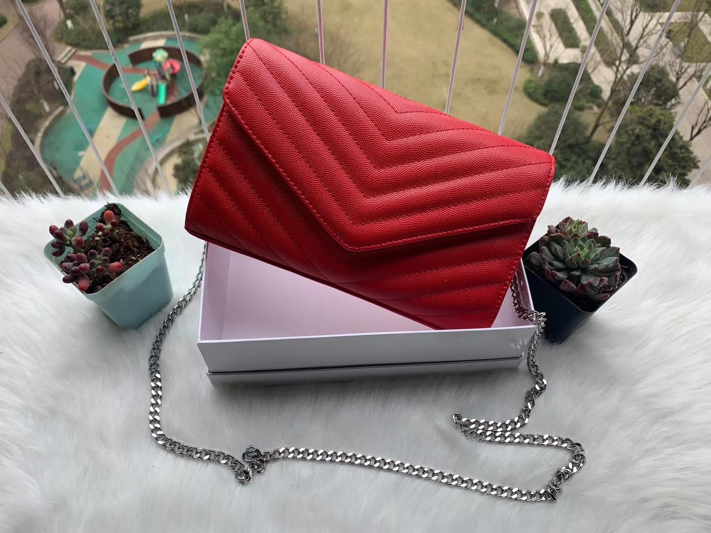 

Luxury designer handbags Y-shaped quilted real leather women bags chain shoulder high quality Flap bag multiple, Pink without box