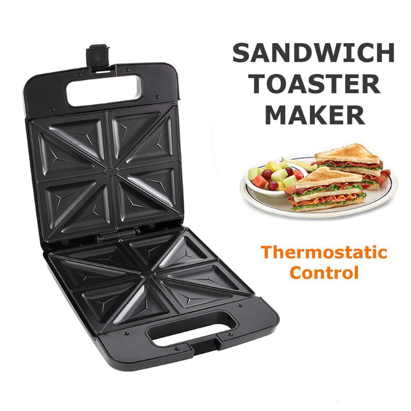

1200W Triangle Waffle Maker Multifunctional Large Capacity Double-sided Heating 5-in-1 Sandwich Breakfast For Home Bread Makers