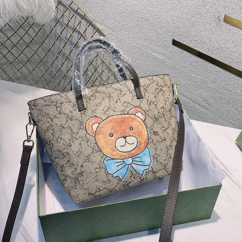 

Women's Luxury Designer Handbags Top Quality Tote Bag Women Cartoon Shuolder Bags Leather Handbag 21*20cm with Box Shopping Crossbody, Increase freight