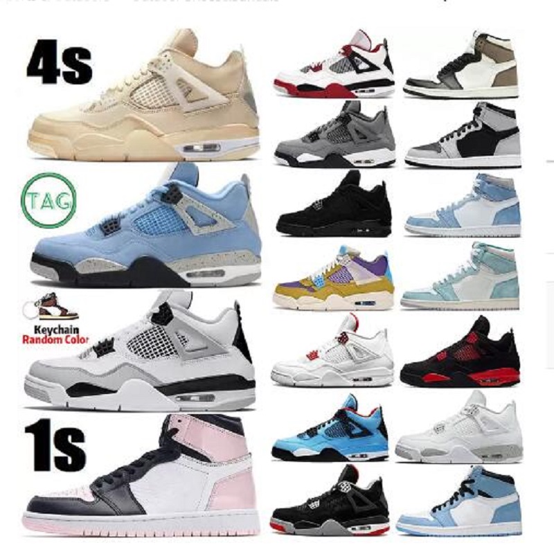 

Jumpman 1 4 Fragment 4s Mens Basketball Shoes Red Thunder Cactus Jack Brotherhood White Sail 1s University Blue Outdoor Trainers Sports Sneakers Black Cat With Box, # 23
