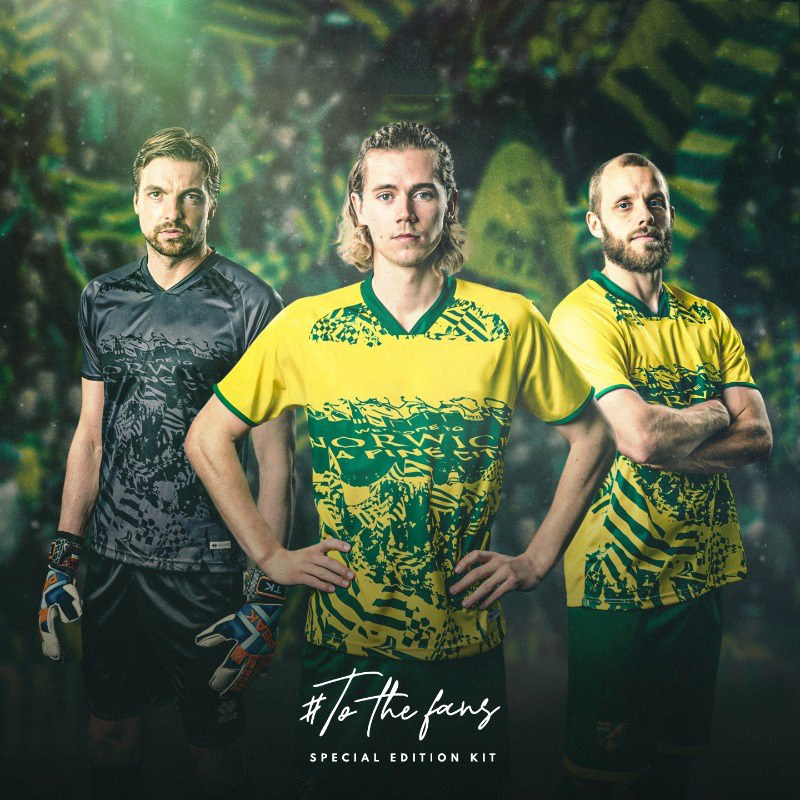 

Norwich City 2020 21 Special Edition Soccer Jersey kit 2021 2022 Shirts predominantly yellow football shirt green collar uniform, A-1