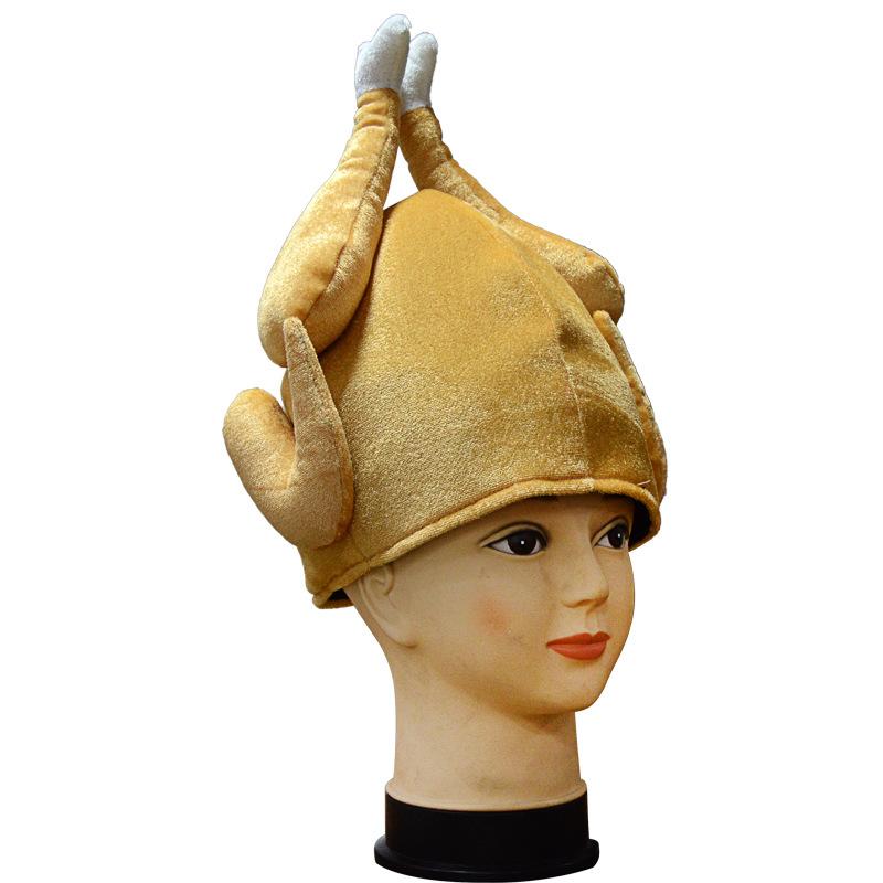 

Party Hats Funny Carnival Chicken Leg Hat Christmas Thanksgiving Decoration Turkey Adult Festive Cap Graduation Noel
