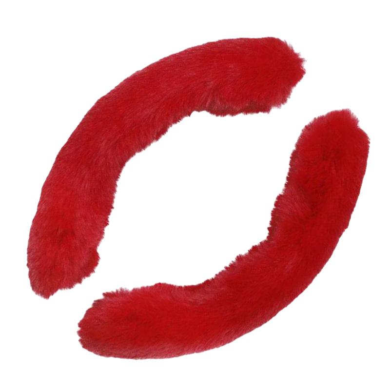 

Steering Wheel Covers 1 Pair Protector Car Handle Plush Vehicle Cover