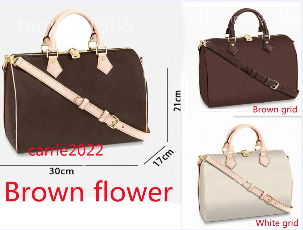

High quality Shopping Bags Fashion Women Totes Bag Leather ShoulderBags CrossbodyBags Wallet Purse, Brown flower