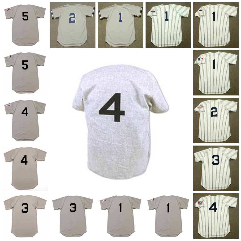 

N York Vintage Baseball Jersey 1 BILLY MARTIN 1951 BOBBY MURCER 1969 2 DEREK JETER 3 BABE RUTH 4 LOU GEHRIG 1929 5 JOE DIMAGGIO, 1 billy martin 1977 grey