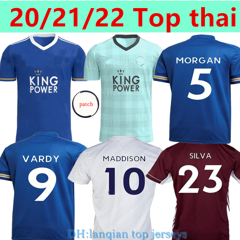 

21 22 VARDY soccer jersey 20 21 Leicester MAGUIRE city football shirt MADDISON TIELEMANS camiseta de futbol, Black;yellow