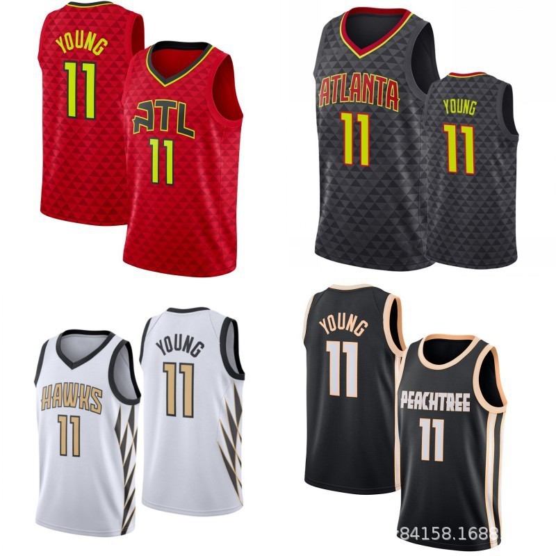 

tracksuit jerseys a. eagles 11 trey young 15 carter embroidered basketball jersey, Gray
