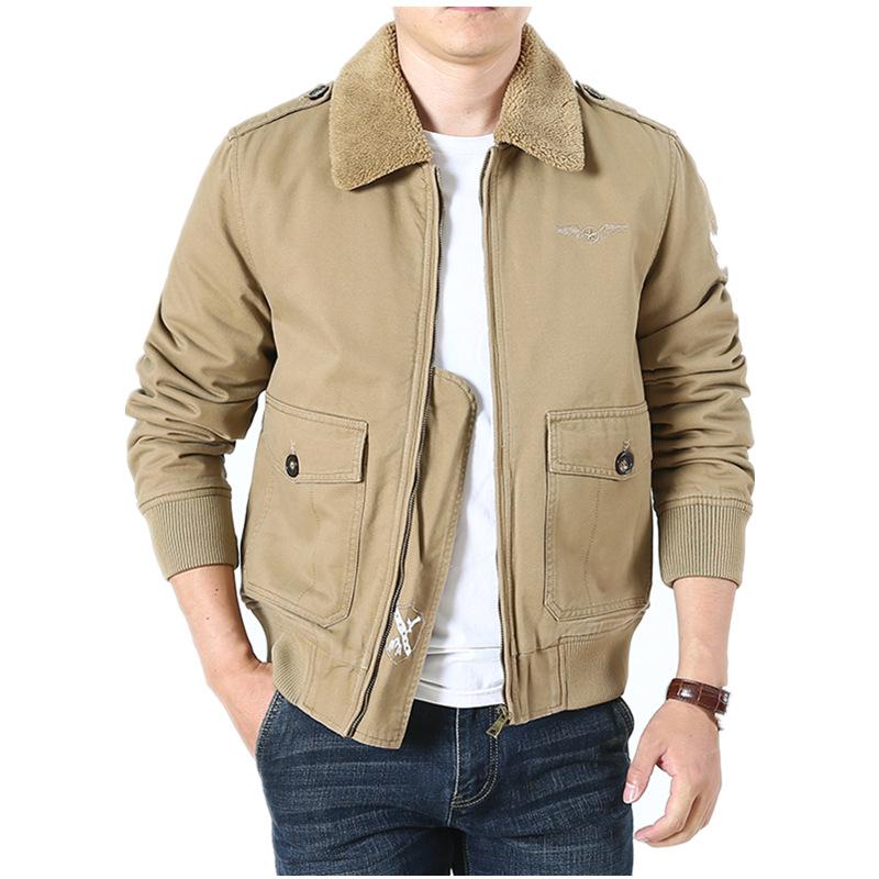 

Men's Jackets Cotton Jacket Autumn Winter Fashion Plus Velvet Cashmere Turn-down Big Size M-4XL Casual Coats And For Man, Black;brown