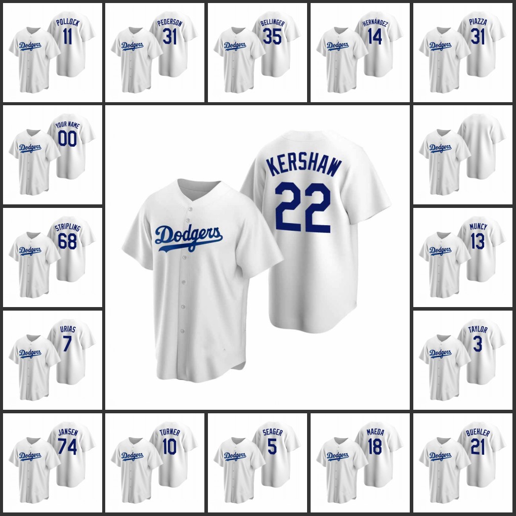 

Los AngelesDodgers #21 Walker Buehler 7 Julio Urias 13 Max Muncy Men Women Youth Custom WhiteReplicaHome Jersey