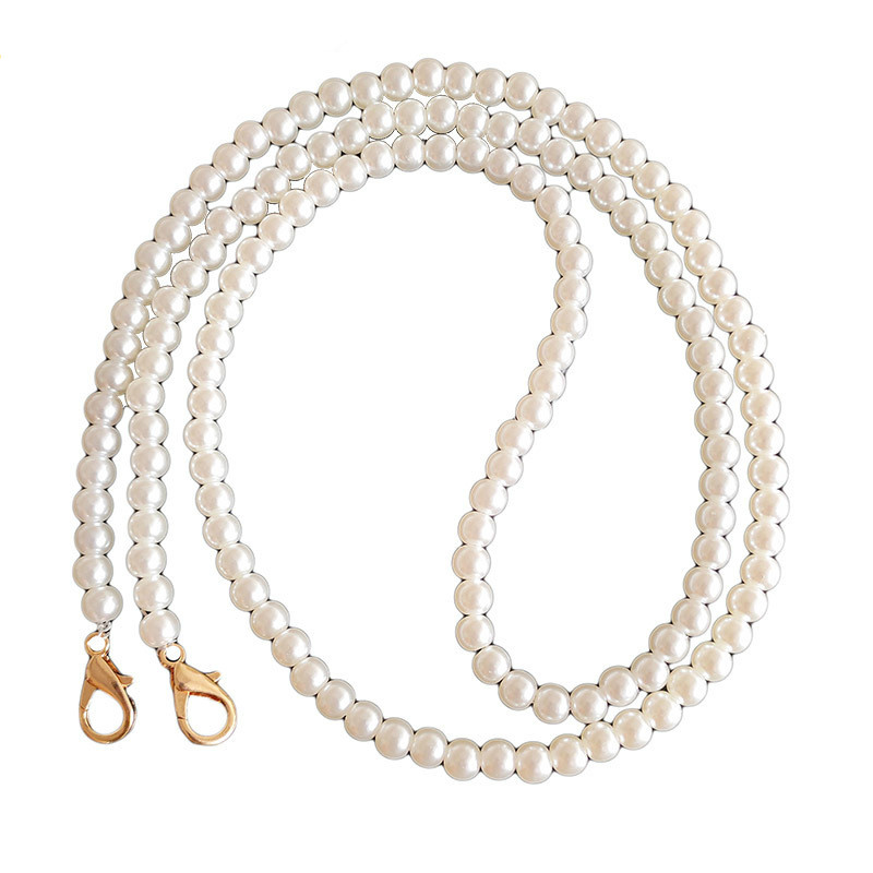 

Pearl strap for bags handbag accessories belt brand Handles cute bead chain tote women parts gold clasp Bead chain