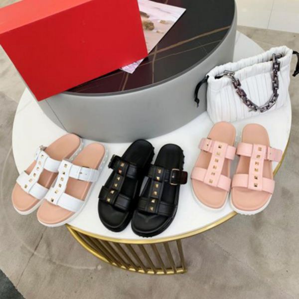 

Summer Design Fashion Sandal top Quality beautiful Square comfortable Toe Heel Strange Style Slippers Gladiator Women Slides Shoe with box, Black