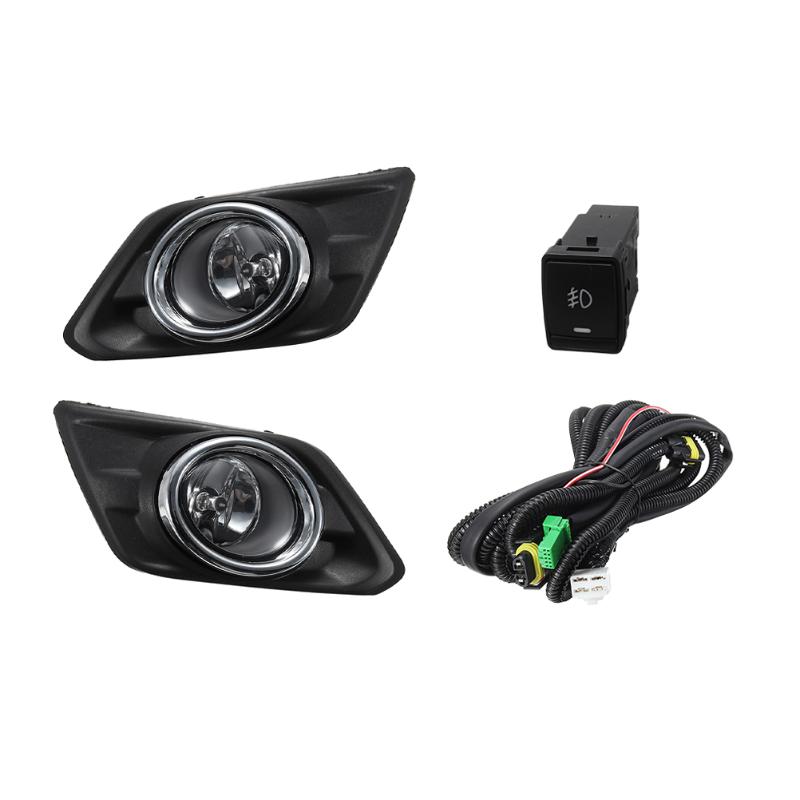 

Car Headlights 2 Sets Driving Bumper Fog Lights Set Light With Bezel Switch Wiring Kit