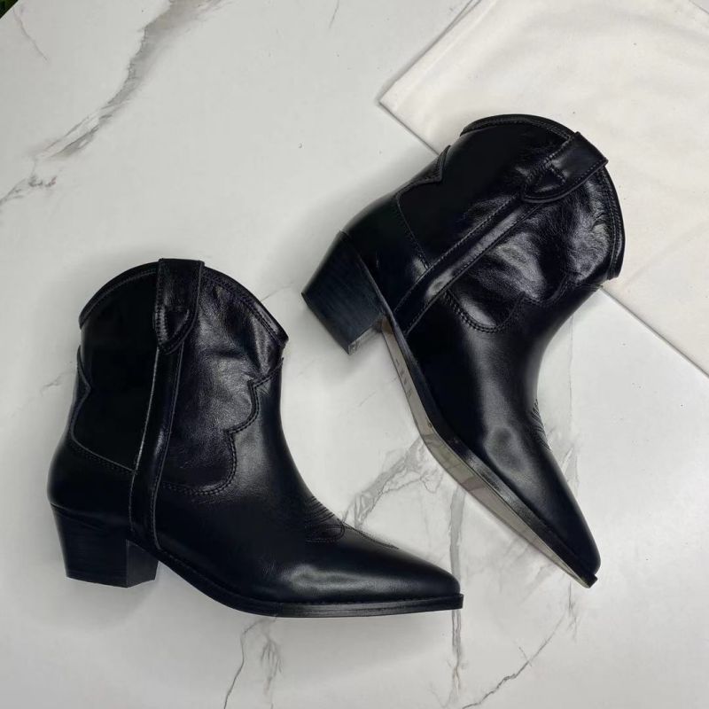 

Women luxury Genuine Leather New Isabel Dewina Suede Ankle Boots Fashion Pop Marant Cowboy Western designer Style Shoes, Box