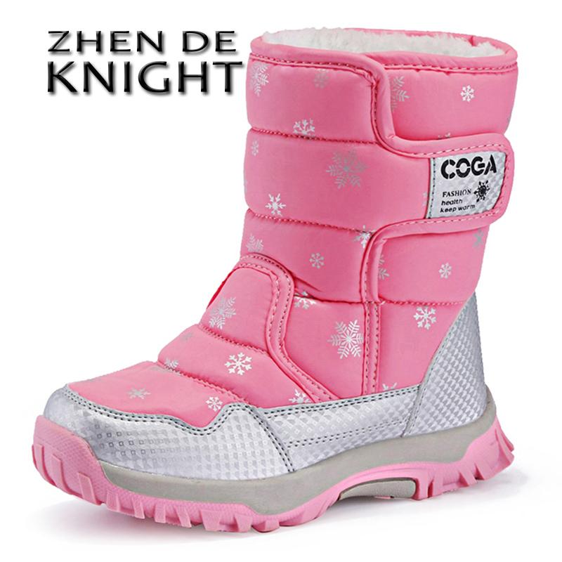 

Fashion Kids Boots Children' Shoes Winter Warm Plush Soft Bottom Children Snow For Girls Chaussure Enfant, Black;grey