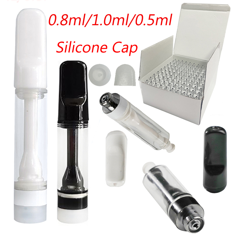 

Full Ceramic Vape Cartridges 0.5ml 0.8ml 1ml Atomizers Lead free 3.0mm Holes Wax Dab Pen Vaporizer Oil Cartridge 510 Thread