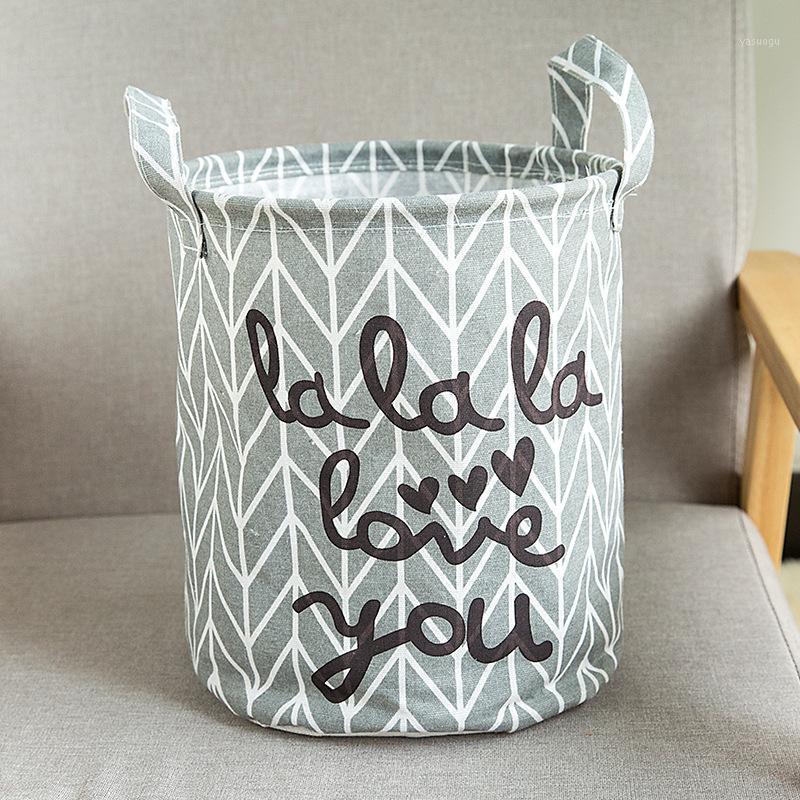 

Storage Bags Three-dimensional Folding Laundry Basket Printing Pattern Debris Bucket Household Dirty Clothes Toy Bag