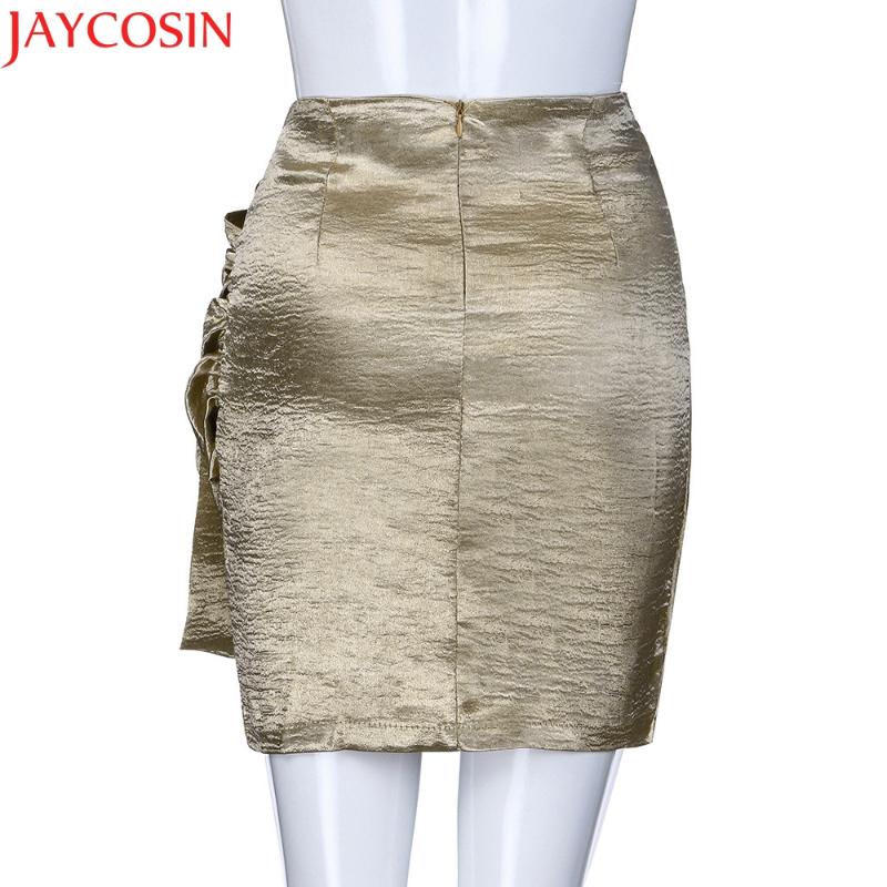 

Skirts JAYCOSIN KLV Skirt 2021 Women Fashion Sexy Gold Elegant Bowknot Skinny Skirt40