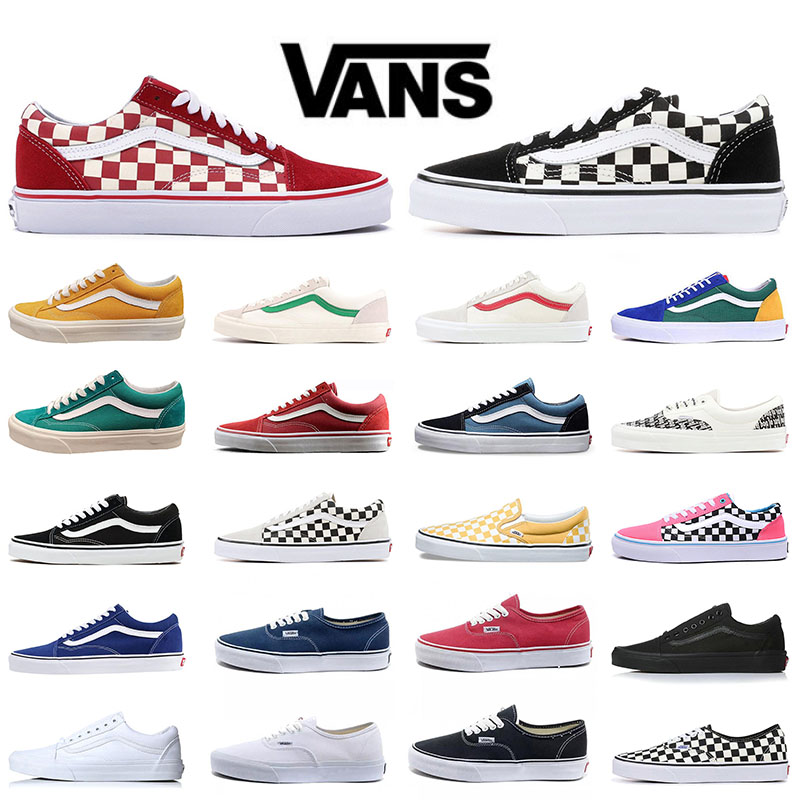 

Classic vans old skool White Slip-On casual canvas shoes for men women fear of god Triple Black Red Pink Green Slip on Skateboard Sports Sneakers Trainers, 14 36-44