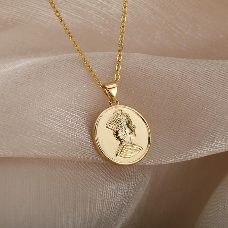 

Chokers Gothic Men Portrait Necklace For Women Lover Couple Necklaces Collar Chain Vintage Jewelry Bijoux Gift