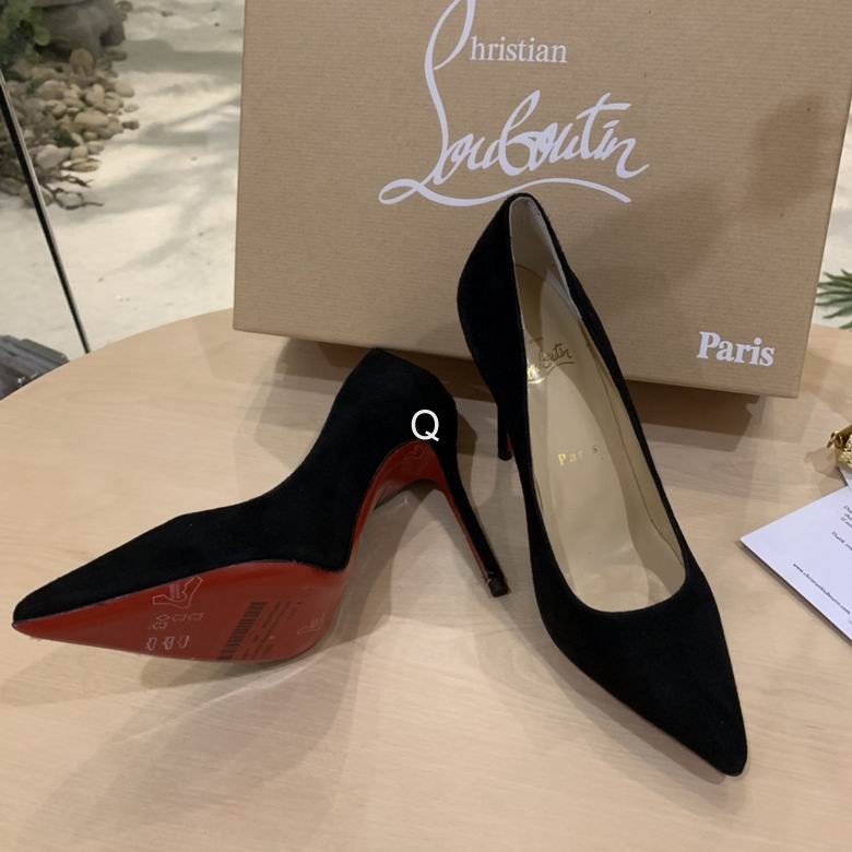 

new christian loubutin high heel cl so kate dress shoes red bottoms womens stiletto heels 8  12cm genuine leather point toe pumps designer, Black