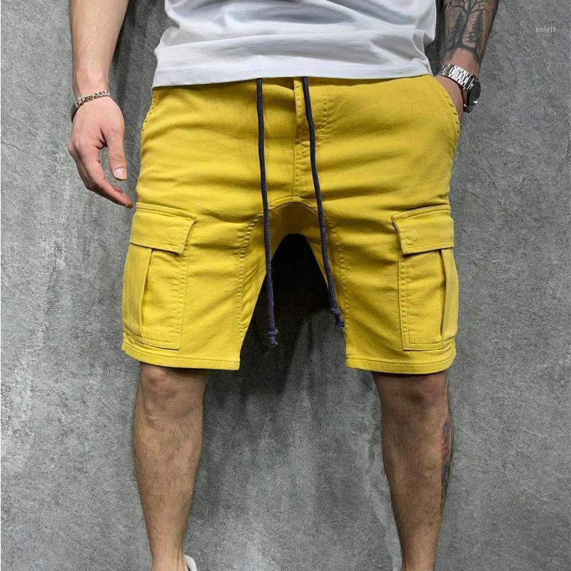 

Men's Pants Summer Sports And Leisure Shorts European American Street Fashion Multi-pocket Tether Tooling Five-point, Black
