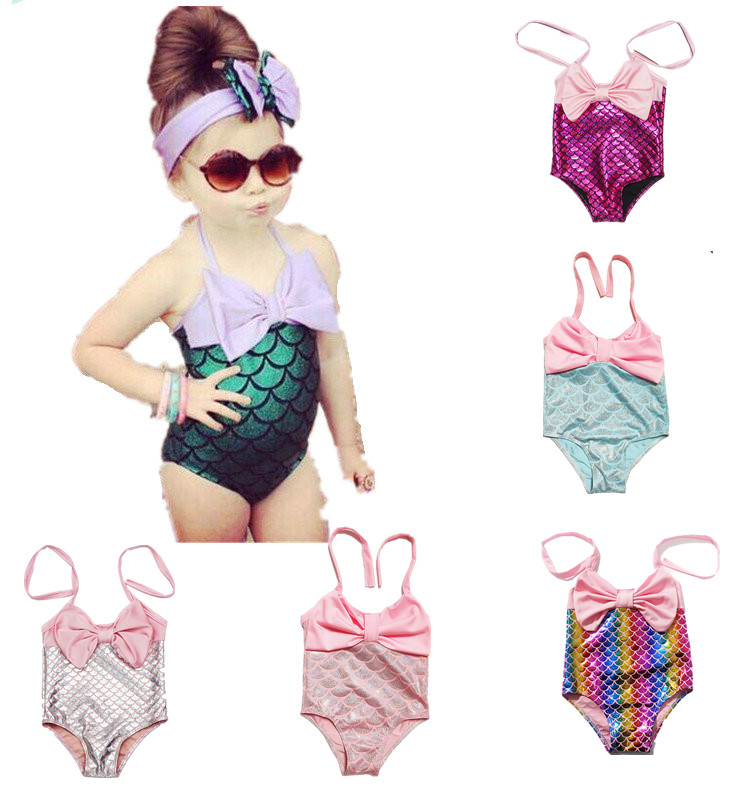 

7 styles hot kids One-Pieces swimwear girls sequin bodysuit Mermaid Butterfly Swimsuits kid bikini ruffle Beach Sport bathing suits Children Clothing, Black