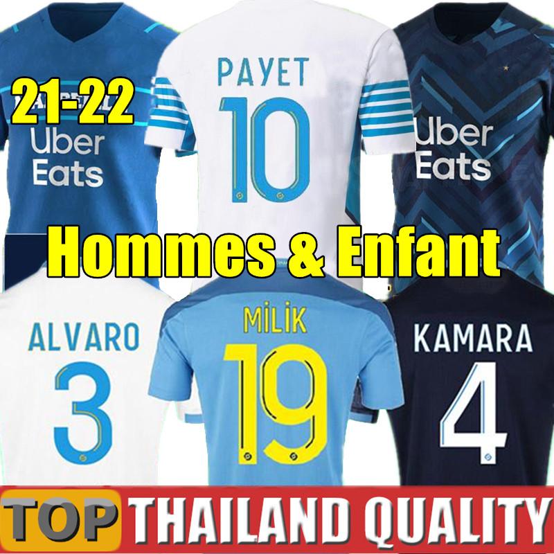 

2021 MILIK CUISANCE BENEDETTO football KAMARA THAUVIN PAYET maillot men kids kit uniforms, Black;yellow