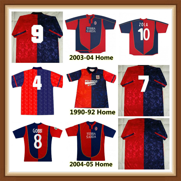 

1990 Cagliari Calcio 1992 Retro Soccer Jerseys Home JOAO PEDRO SIMEONE NAINGGOLAN GODIN 90 92 Vintage football shirt, Black;yellow