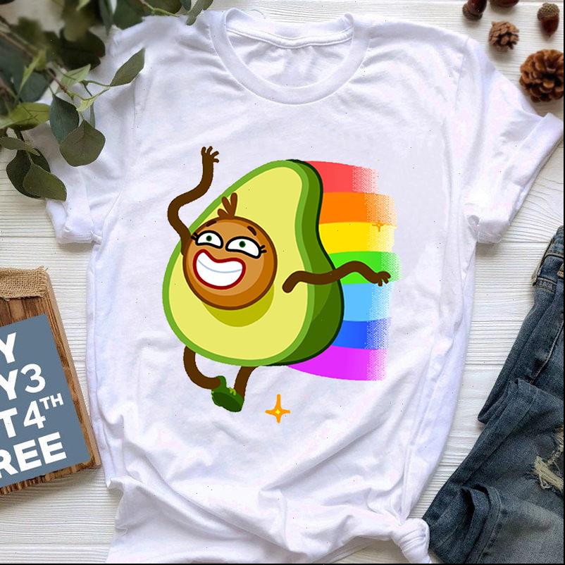 

Women Womens T Shirt Shirts Cute Avocado Printed Short Sleeve Casual Cartoon Graphic Tshirts Funnt Female Tops Tees, White