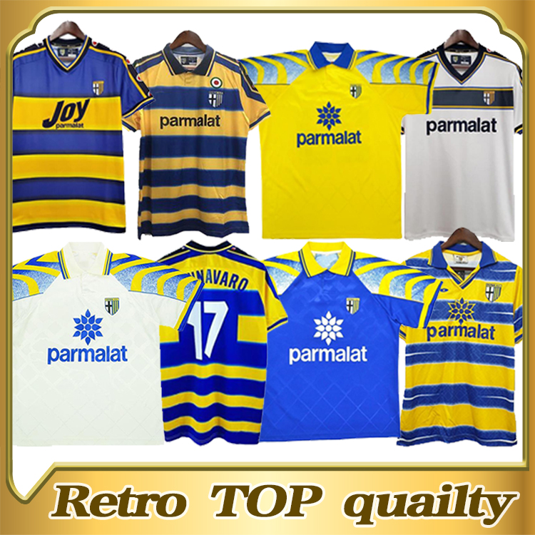 

Promotion Retro soccer jerseys Parma Maglia Classic Vintage 1995 96 97 1998 CANNAVARO THURAM NAKATA 99 2000 02 03 Men Kits football shirts, Black;yellow