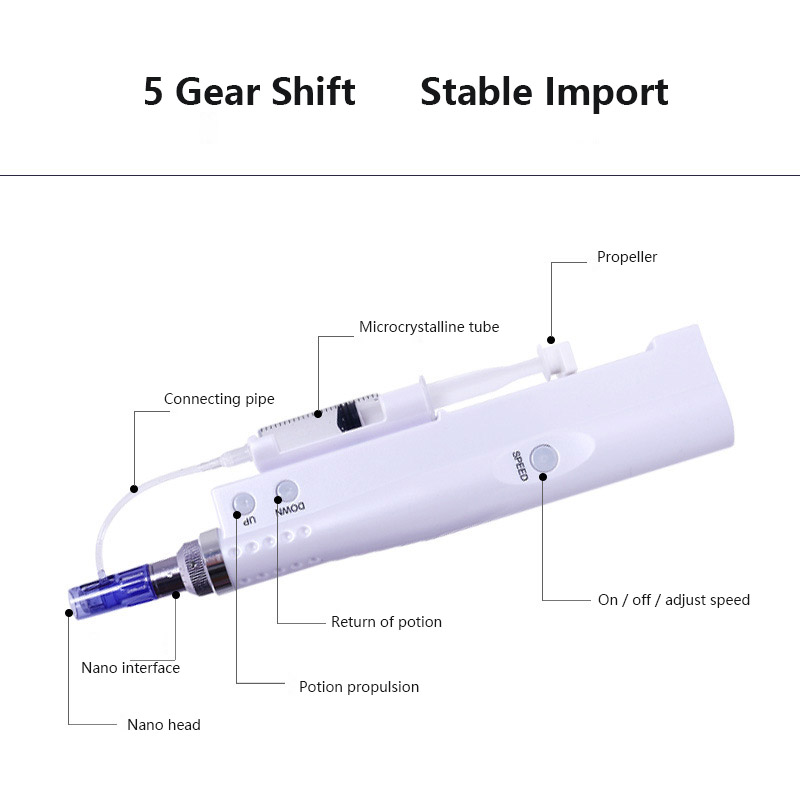 

NEW Hydra Injector Aqua Derma Electric Pen Rechargable MTS Function Mesotherapy Mesogun Injector Reduce Sagging Skin Raben