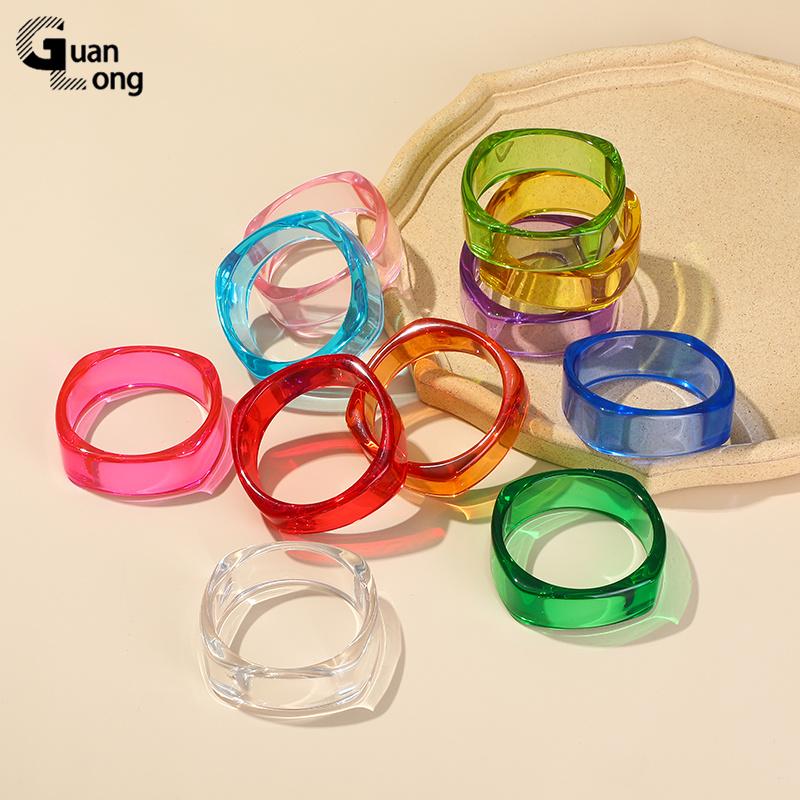 

Bangle Fashion Trendy Transparent Acrylic Resin Women's 2021 Bohemian Bracelet Sports Summer Jewelry Girls Accessories Wholesale