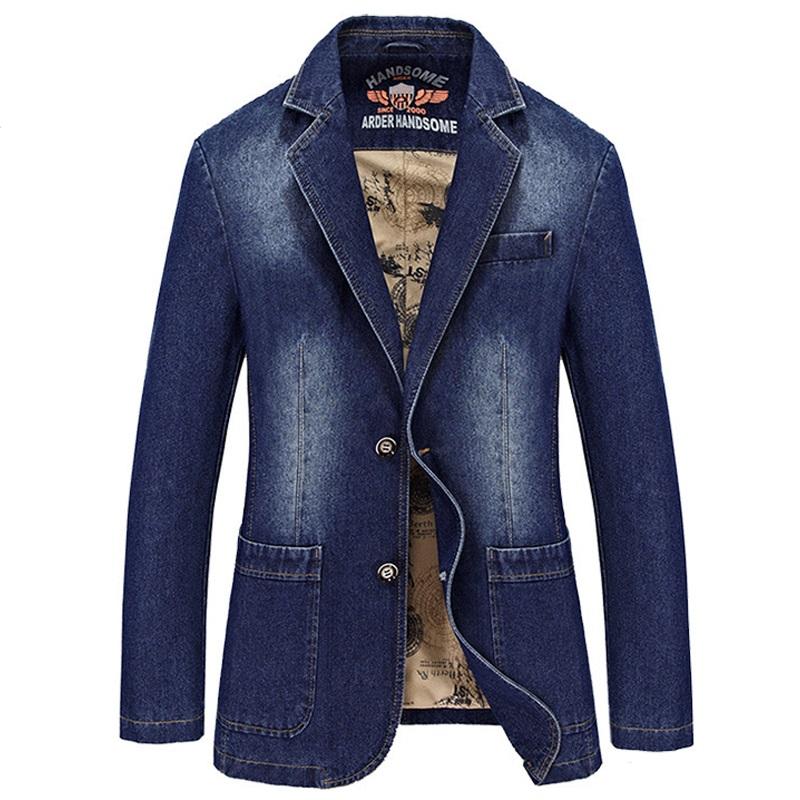 

Men's Jackets Autumn Denim Jacket Blazer Men Windbreaker Jeans Coat Slim Fit Chamarras Para Hombre Plus Size M-4XL, Black;brown