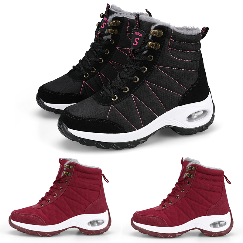 

2020 red warm burgundy winter pattern4 snow beige white black girl lady sister boots women sneakers boot trainers outdoor walking shoes