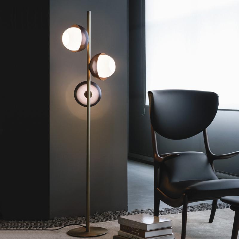 

Floor Lamps Postmodern Minimalist Nordic Copper Glass Ball Restaurant Model Room Designer Fashion Lamp