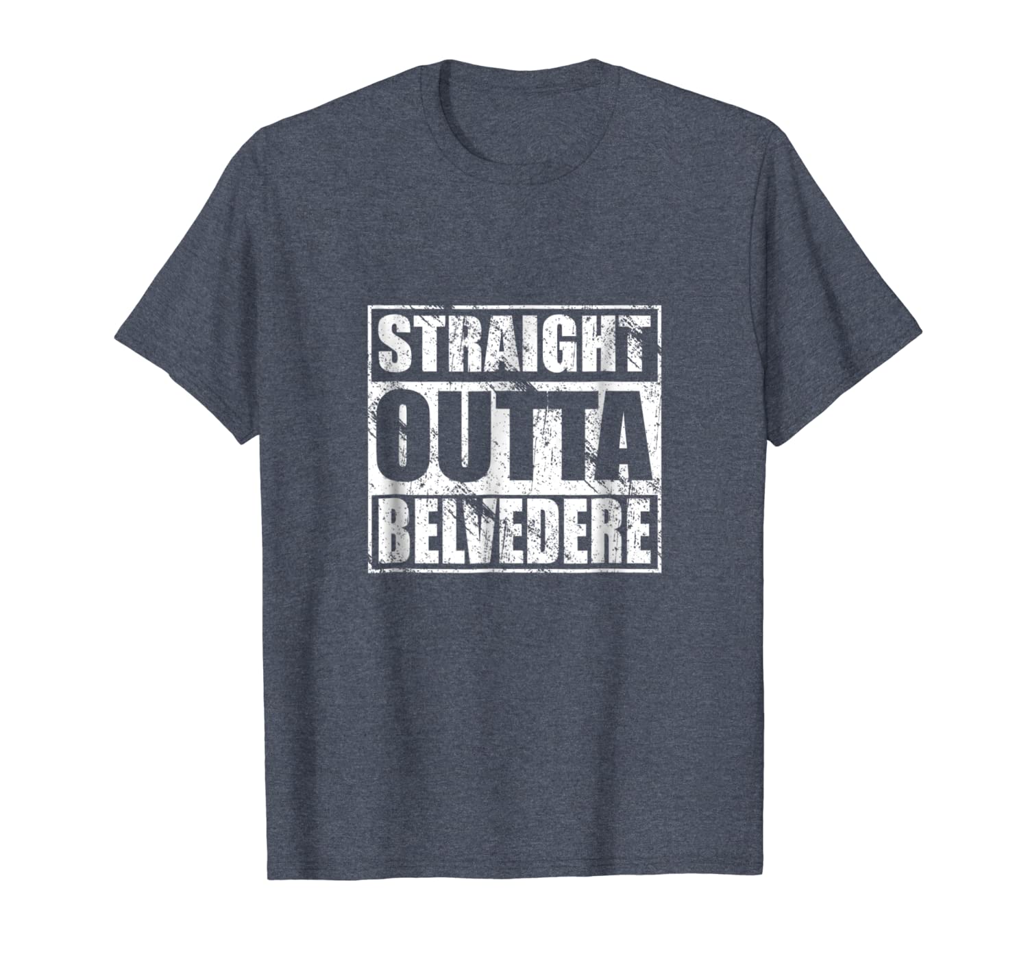 

straight outta belvedere t-shirt for belvedere heritage tee, White;black