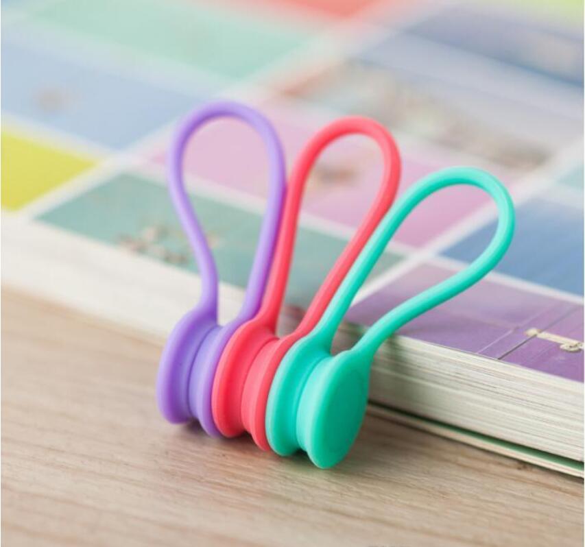 

Multi-function Silicone Magnetic Wire Cable Organizer Phone Key Cord Clip USB Earphone Clips Data line Storage Holder OOD5555