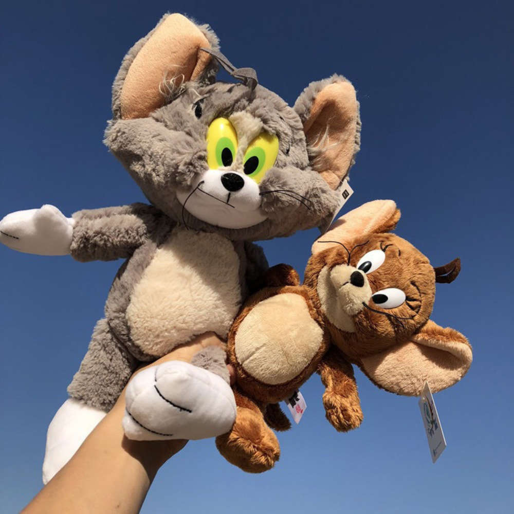 

Cute cat and mouse plush toys Tom Jerry doll children's gift, Blue