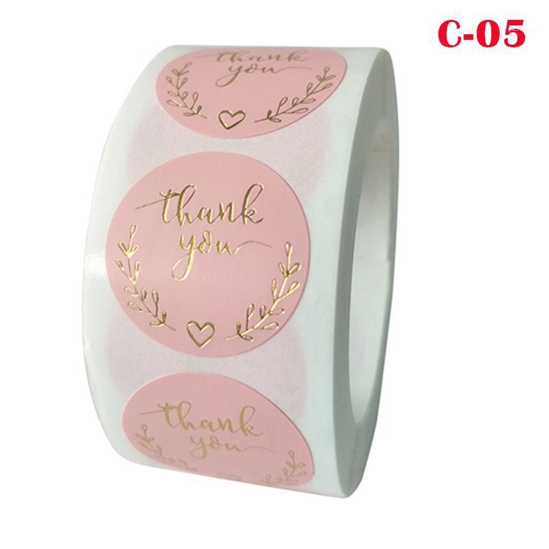 

Other Arts And Crafts 500pcs/roll Thank You Stickers High Quality Seal Labels Scrapbook Handmade Sticker Circle Decor TS3