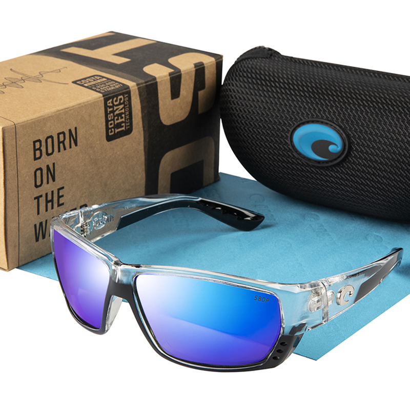 

580P Tuna Alley Brand Polarized Sunglasses Men Driving Eyewear Coating Sport Goggles Male Costa Sun Glasses Square Frame UV400
