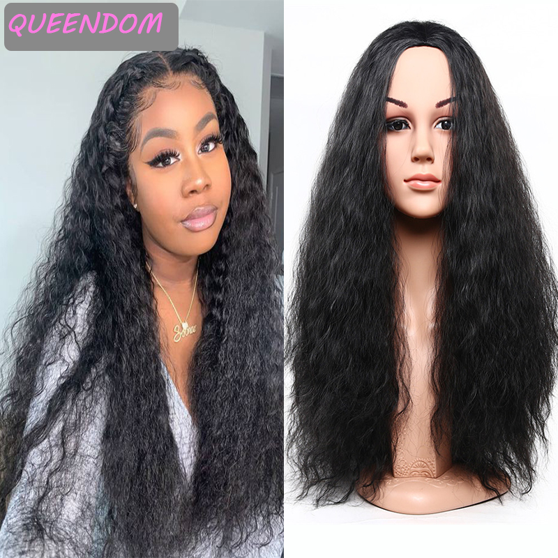 

22 inch loose wave wig water wave cosplay wigs for black women synthetic hair wig natural heat resistant middle part lolita wig