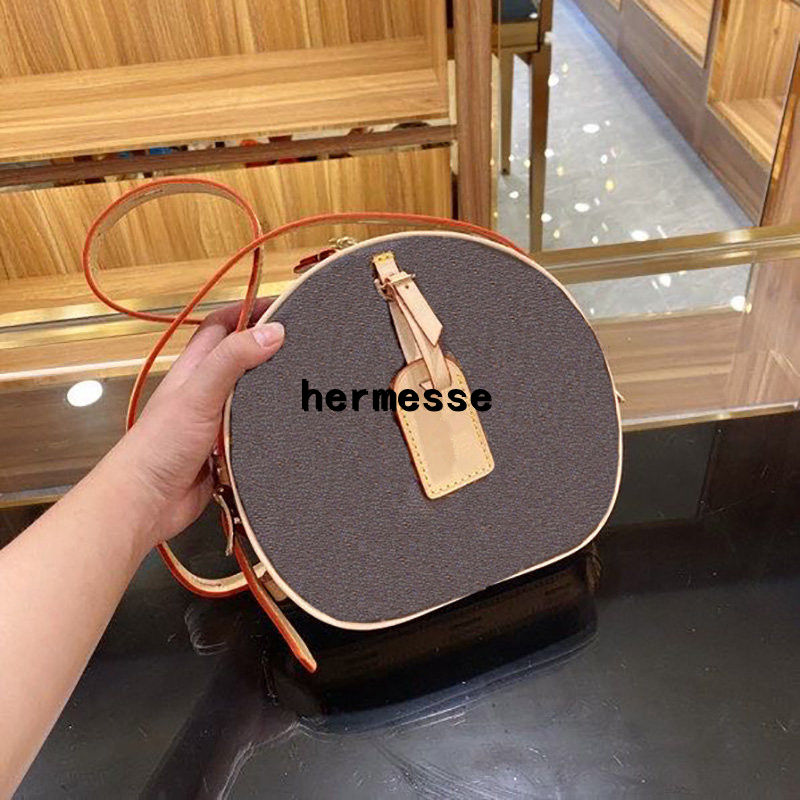 

Womens Fashion Bags Messenge Bag Handbag Lady Round Shoulder Bag Wallet Purse Checker Plaid Flower Bag With Box