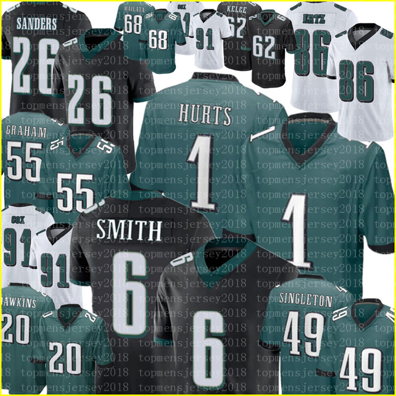 

1 Jalen Hurts jersey 6 DeVonta Smith 26 Miles Sanders Brian Dawkins Football Jerseys Brandon Graham Zach Ertz Fletcher Cox Jason Kelce Mailata Westbrook Reagor, Men {s-xxxl}