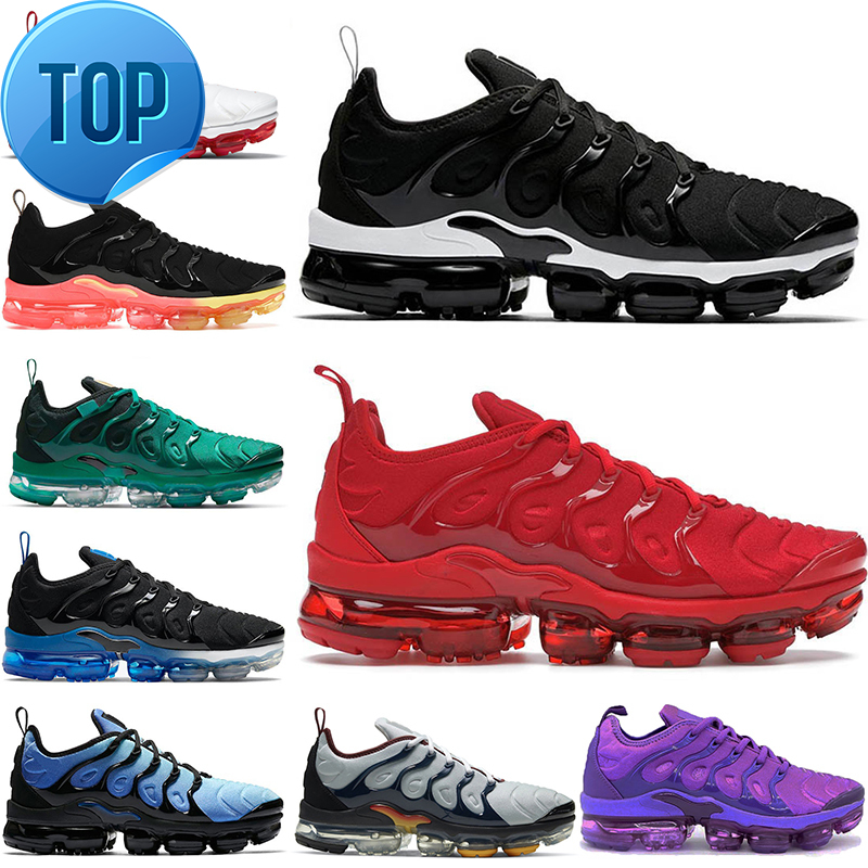 

2021 tn plus running shoes for men women Triple Black White Cherry Fresh Atlanta Hyper Blue 033 Bred Dark Stucco mens trainers sport, Ice blue
