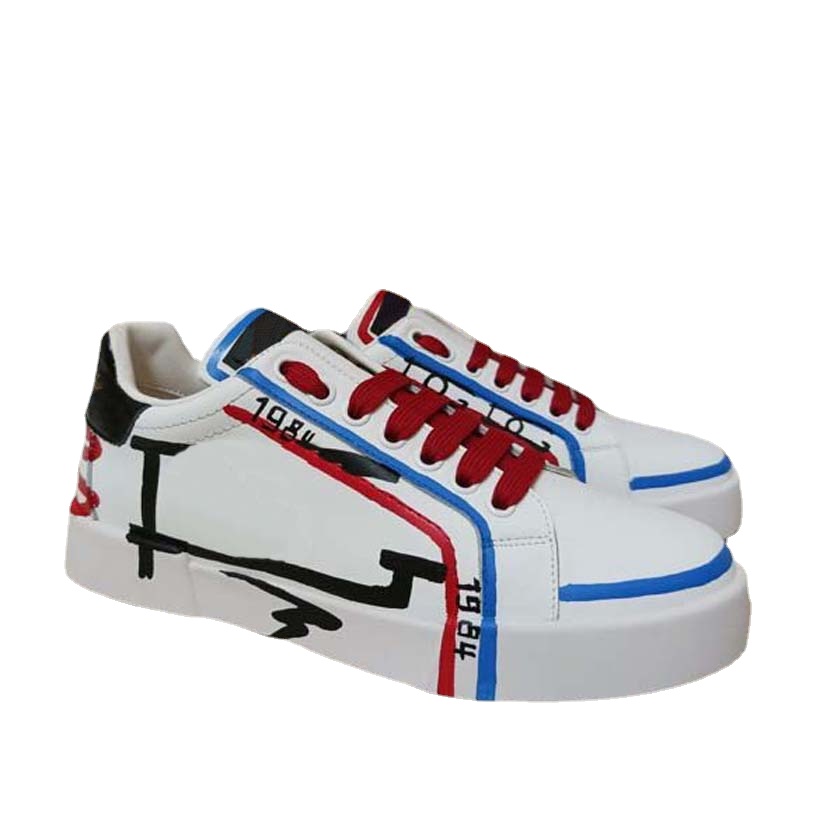 

Top Quality Men Women Designer Shoes leather lace-up sneaker fashion lady Running Luxury Trainers woman shoe Flat Printed sneakers Large size 35-45 With box, #6