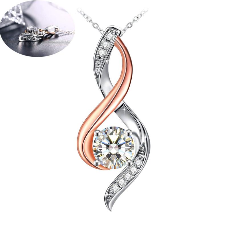 

Pendant Necklaces Special Offer Creative Lithe Fashion Silver Accessories Mom Diamond Necklace Jewelry Mother's Day Gift